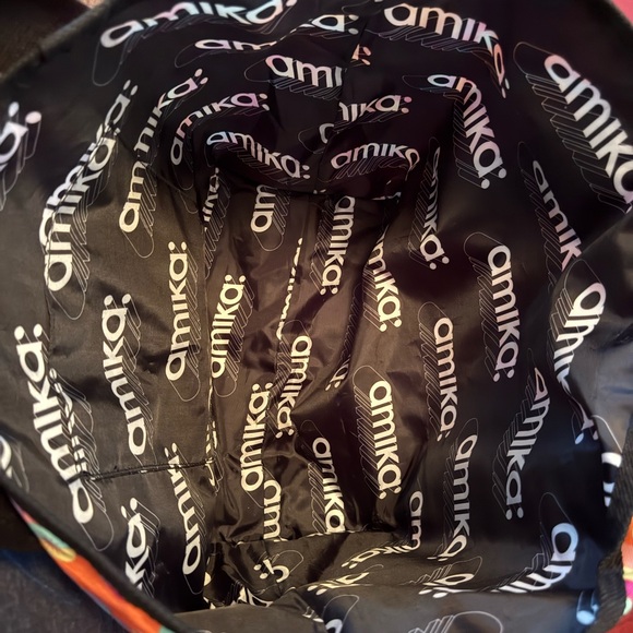 Amika Orange and Pink Tote Bag with Vibrant Design - Picture 4 of 5